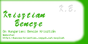 krisztian bencze business card